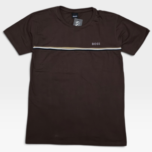 CAMISETA CASUAL BOSS MARROM - G